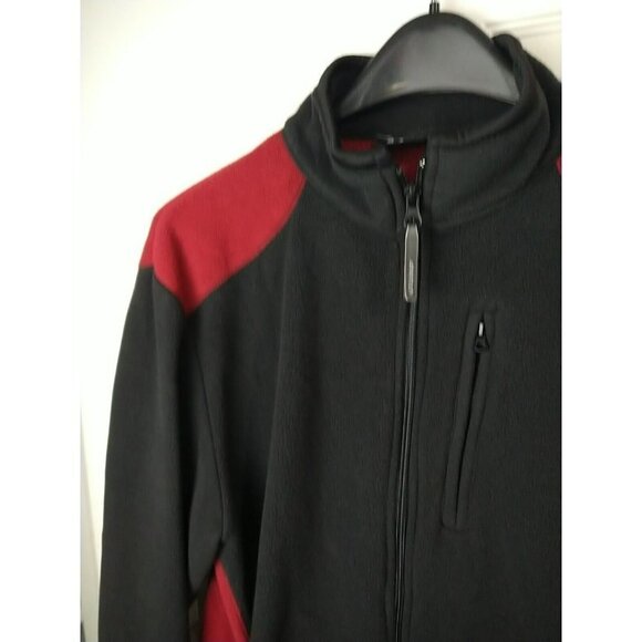 Athletic Red Black Full Zip Long Sleeve Fleece Jacket. Size S - Picture 5 of 13